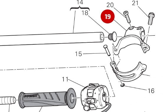 Mordaza de freno delantera izquierda - Ducati