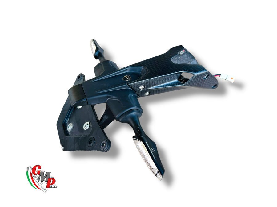 Soporte de matrícula de carbono + Intermitentes LED - Ducati Performance
