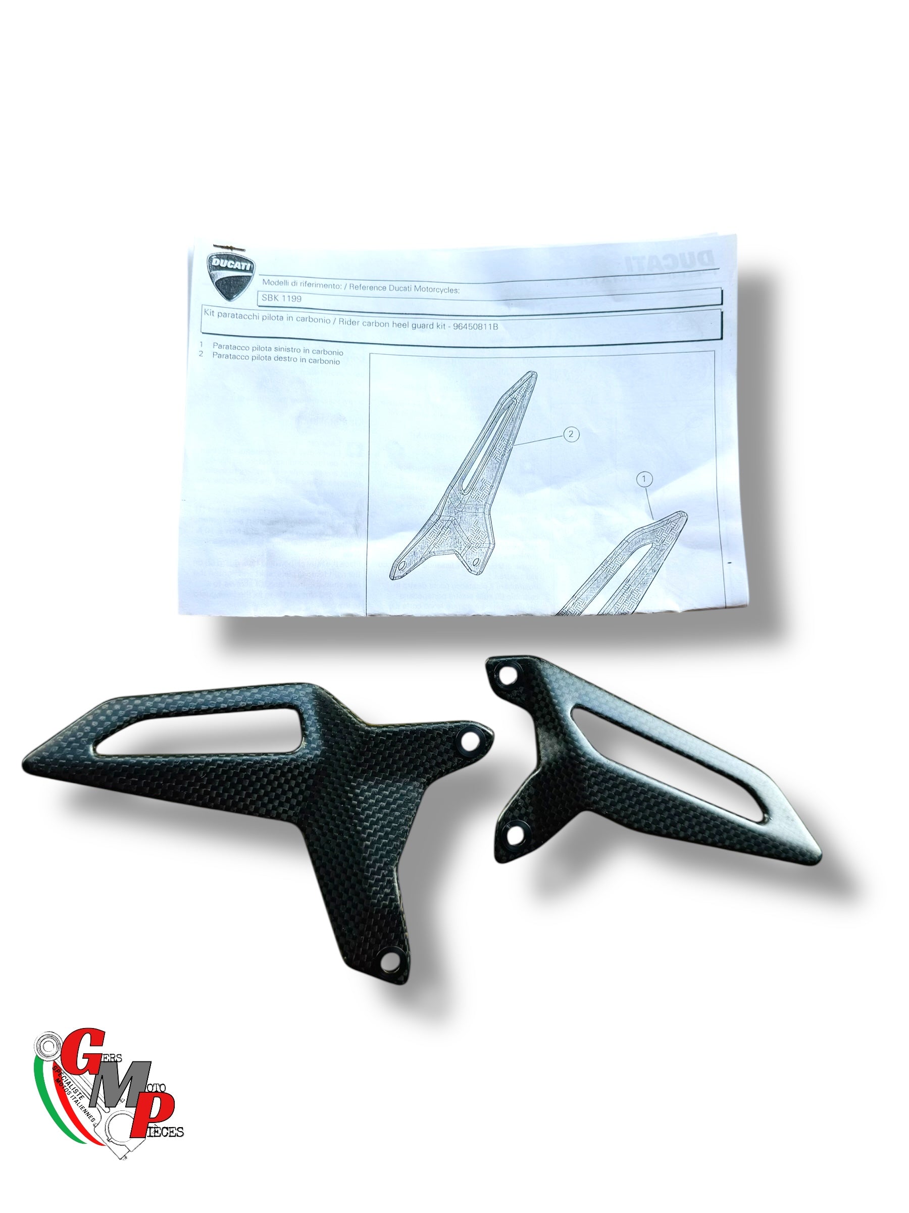 Protector de talón izquierdo de carbono DP - Ducati