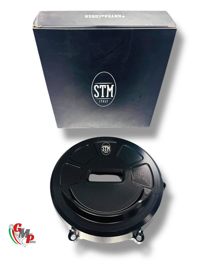 Tapa de cárter de motor embrague STM negra NUEVA - Ducati