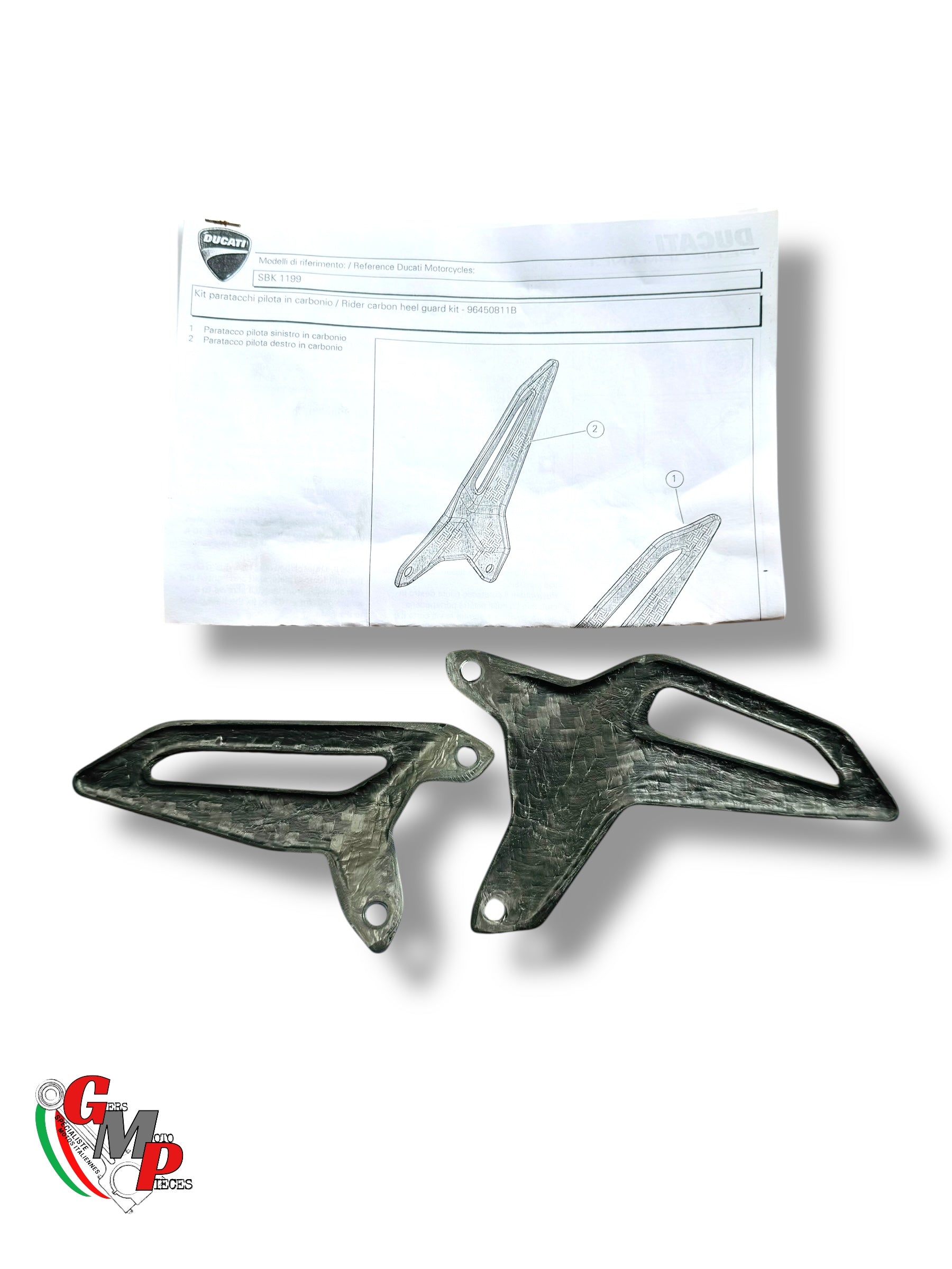 Protector de talón izquierdo de carbono DP - Ducati