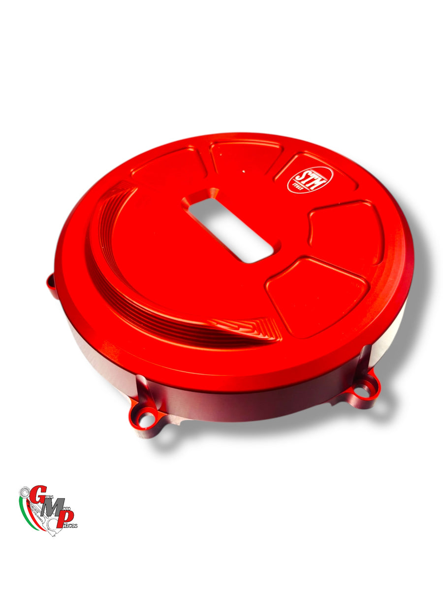 Tapa de cárter de motor embrague STM roja NUEVA - Ducati