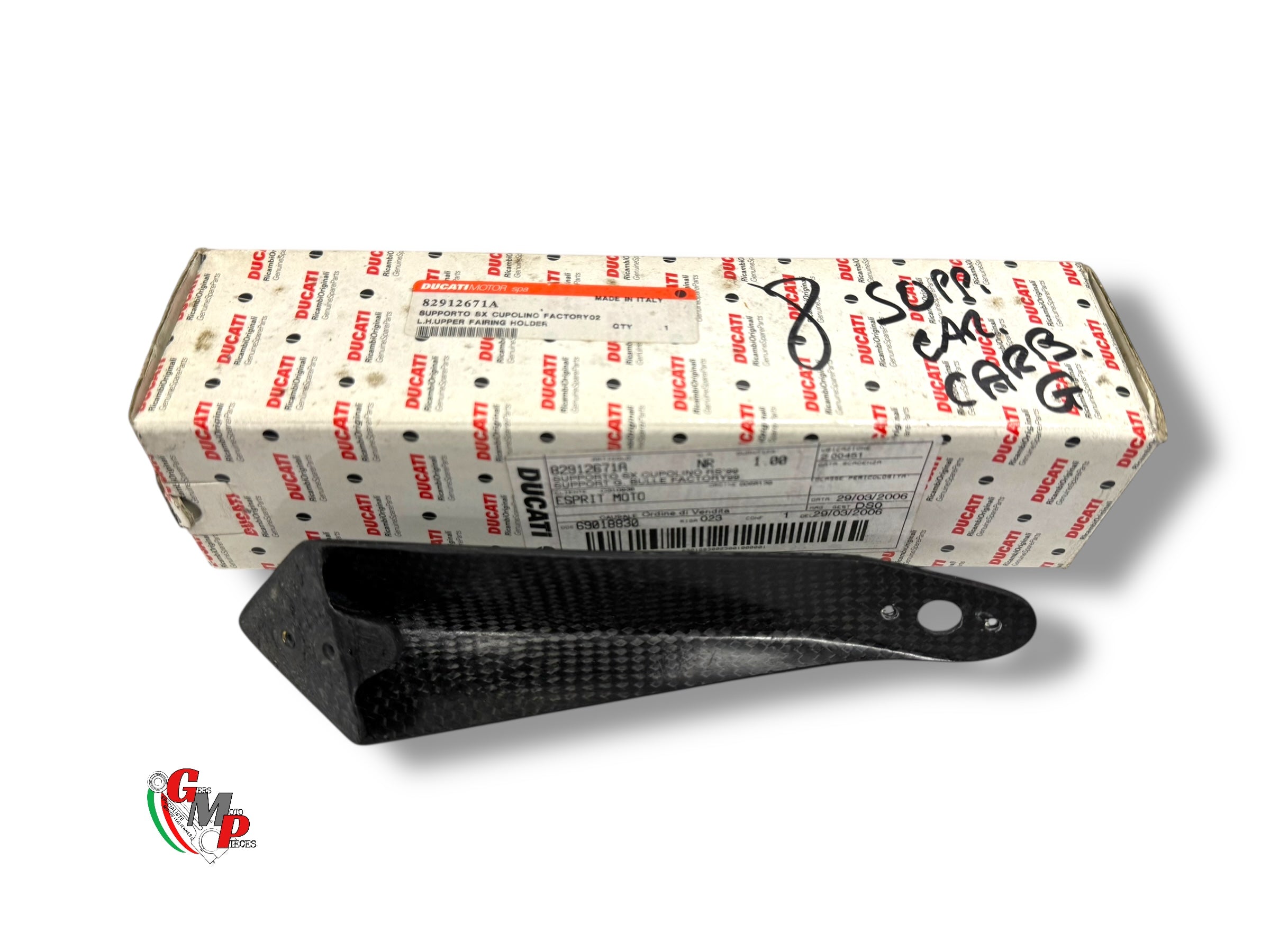 Support carénage avant gauche Racing carbone NEUF - Ducati Superbike 916R 748RS 996RS 998RS