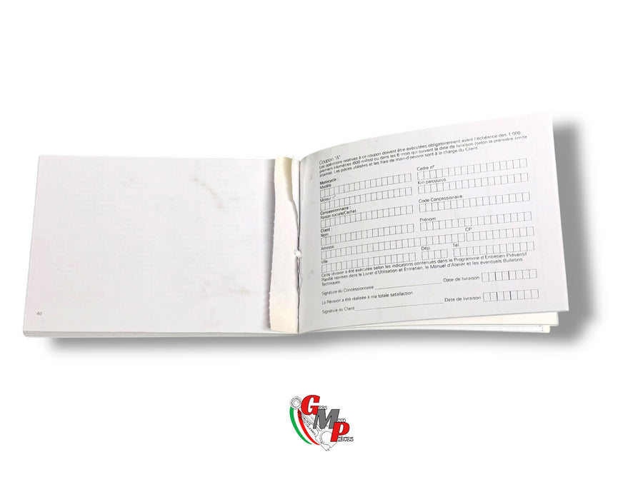 Libreta de garantía - Ducati Todos los modelos