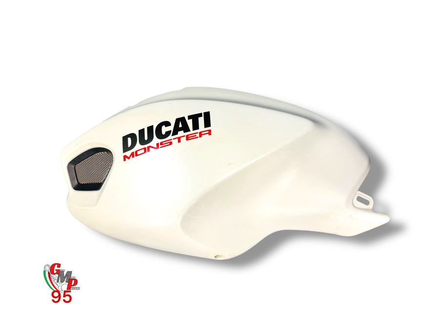 Carenado del depósito izquierdo blanco MATE - Ducati