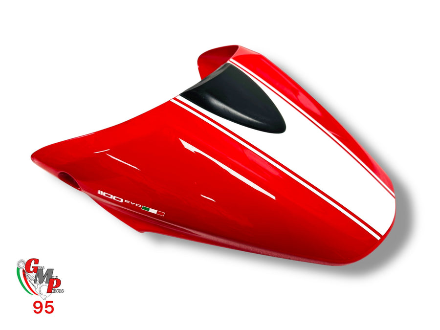 Cubre asiento rojo banda blanca - Ducati